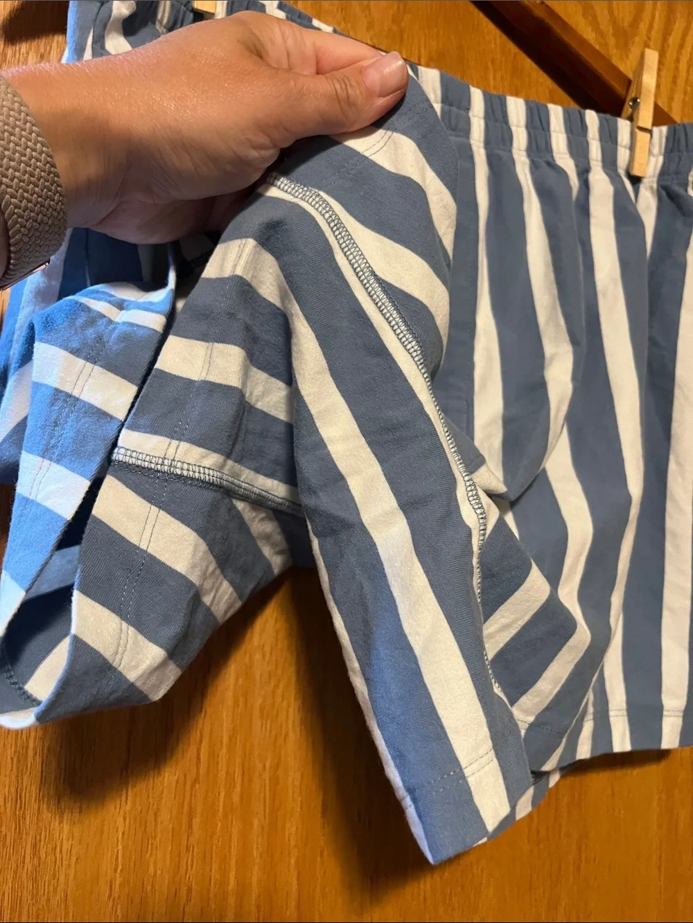 J. Crew Blue and White Vertical Stripe Cotton Boxers